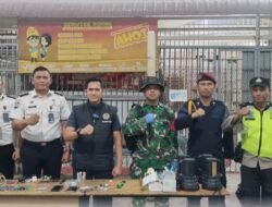 Razia Serentak Rutan Kelas I Medan Bersama TNI dan Polri