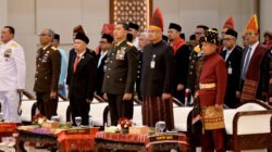 Gubernur Bobby Nasution Bersama Forkopimda Ikuti Upacara Detik-detik Proklamasi HUT ke-81 RI Secara Virtual