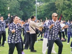 Taman Cadika Jadi Saksi Kekompakan 98 Wali Kota Se-Indonesia Senam Pagi Bersama