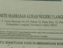 MAN 2 Tanjung Pura Lakukan Pungutan Rp75 Ribu per Siswa Tanpa Dasar